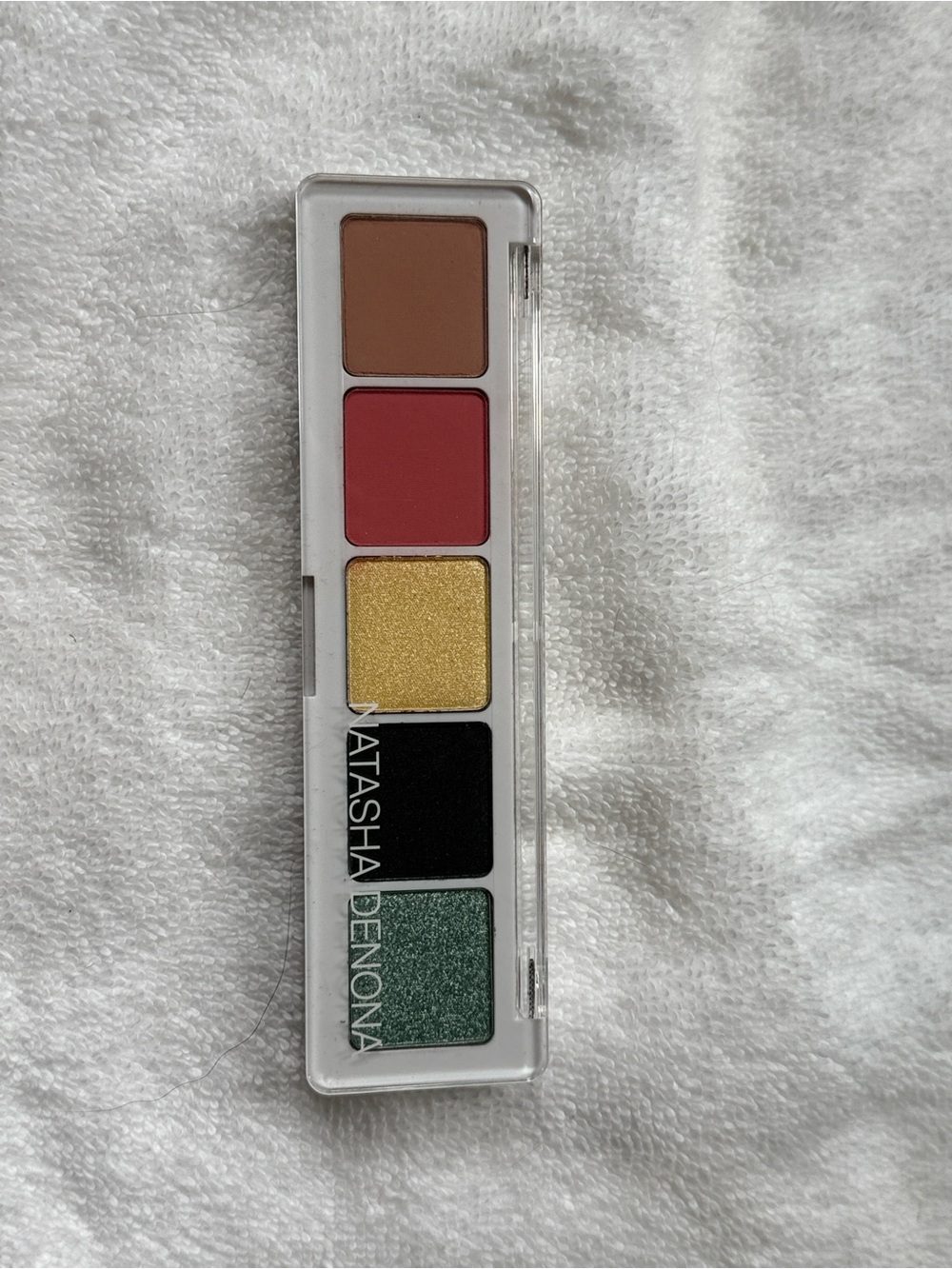 Natasha Denona Mini Eyeshadow Palette — Brown, Red, Gold, Black, Green